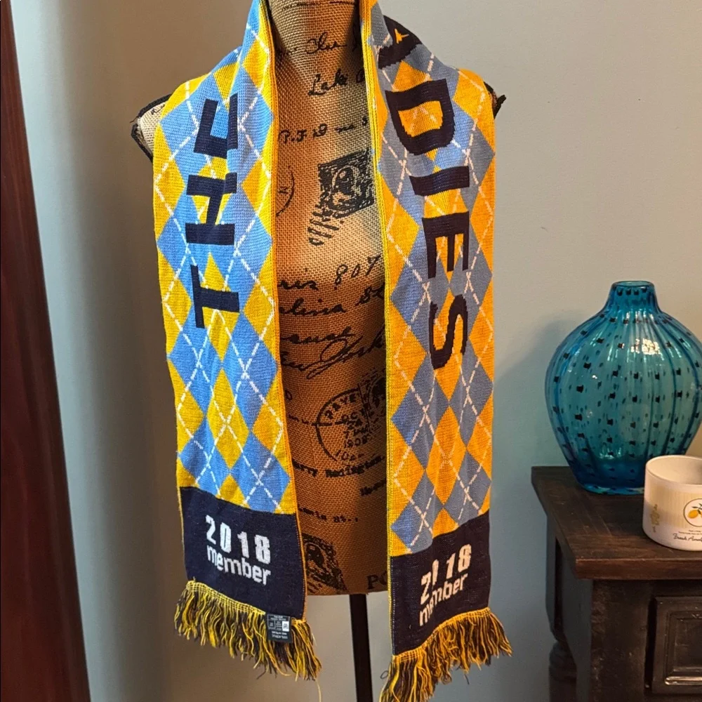 The Nashville Roadies Blue and Yellow Argyle Scarf